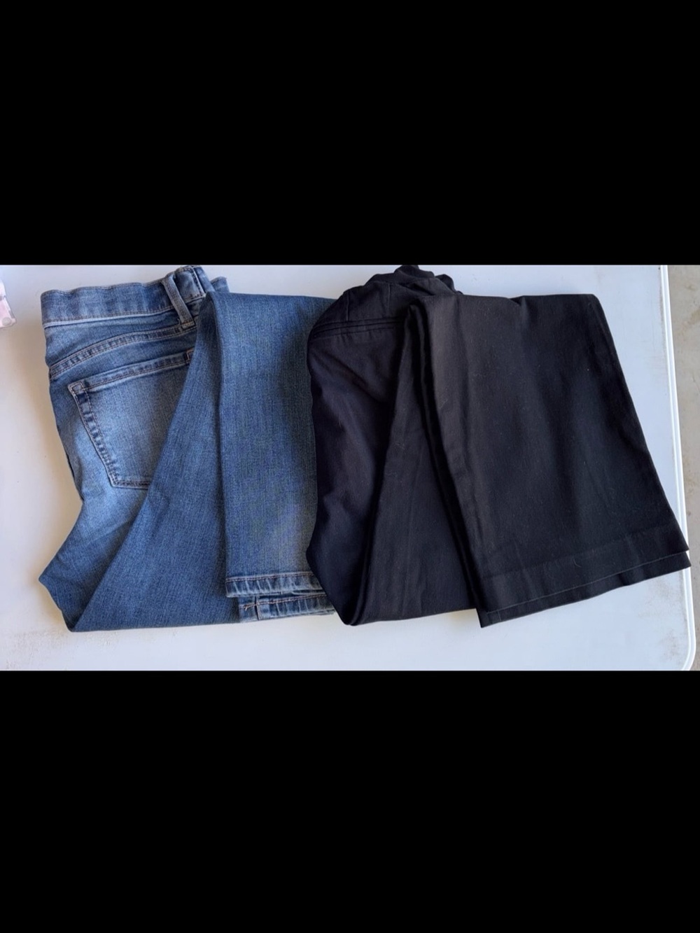 2 piece maternity pants/jeans bundle; size 6